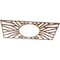 Ekena Millwork Hoover Wood Fretwork Pierced Ceiling Medallion, Walnut, 38"W x 19"H x 14 1/4"ID x 3/8"T CMWP38X19X0375HOWA - alternate 4